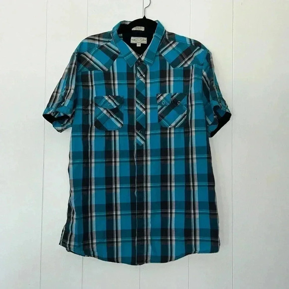 Eighty Eight Men’s Snap Short Sleeve Shirt - Picture 1 of 4
